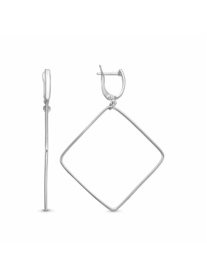 Серьги бижутерия, покрытие - серебрение, без вставок