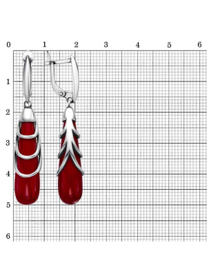 Серьги бижутерия, покрытие - серебрение с оксидированием, вставка - имитация жемчуга