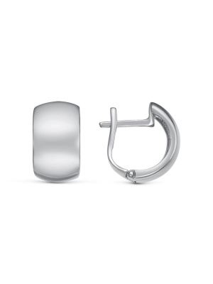 Серьги серебро 925 пробы, покрытие - платинирование, без вставок