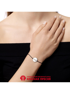 Браслет бижутерия, покрытие - платинирование, отделка - эмаль, без вставок