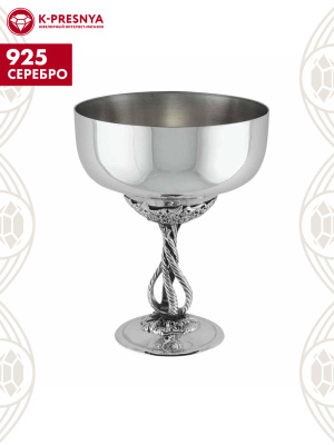 Ваза серебро 925 пробы, покрытие - оксидирование, без вставок