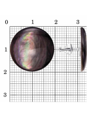 Серьги серебро 925 пробы, без покрытия, вставка - перламутр