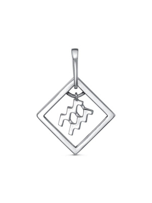 Подвеска"водолей" серебро 925 пробы, покрытие - оксидирование, без вставок