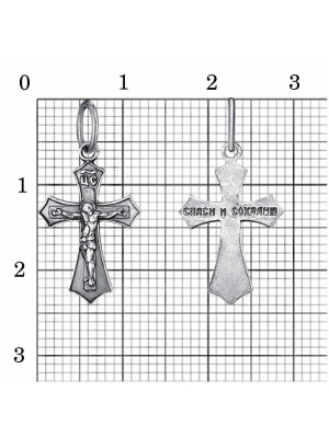 Подвеска бижутерия, покрытие - серебрение с оксидированием, без вставок