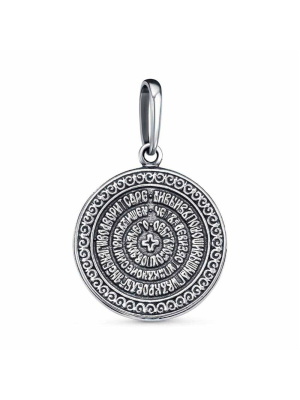 Подвеска серебро 925 пробы, покрытие - оксидирование, без вставок