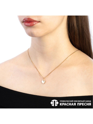 Подвеска серебро 925 пробы, покрытие - золочение, отделка - алмазная грань, без вставок