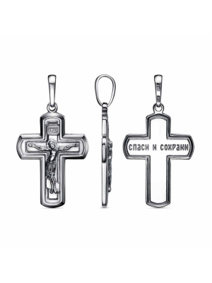 Подвеска серебро 925 пробы, покрытие - оксидирование, без вставок