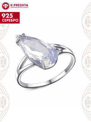 Кольцо серебро 925 пробы, покрытие - платинирование, без вставок
