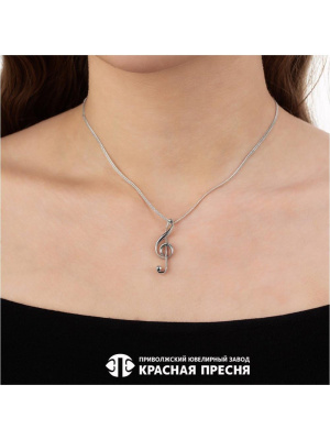 Подвеска бижутерия, покрытие - платинирование, без вставок