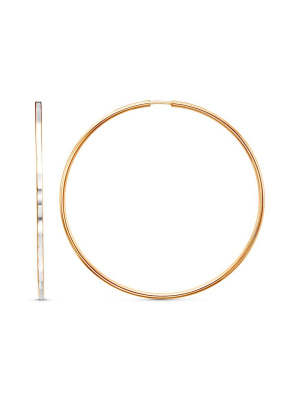 Серьги серебро 925 пробы, покрытие - золочение, отделка - алмазная грань, без вставок