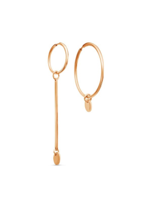 Серьги бижутерия, покрытие - золочение, без вставок