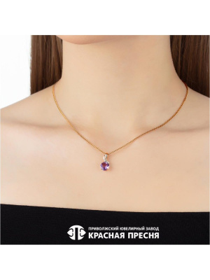 Подвеска серебро 925 пробы, покрытие - золочение, выборочное родирование