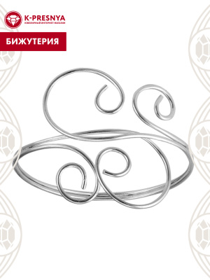 Браслет бижутерия, покрытие - серебрение, без вставок