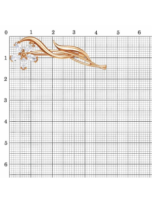 Брошь бижутерия, покрытие - золочение, вставка - фианит (недрагоценный камень)