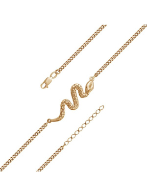 Браслет серебро 925 пробы, покрытие - золочение, без вставок