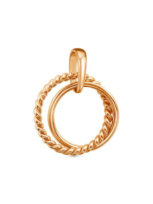 Подвеска бижутерия, покрытие - золочение, без вставок