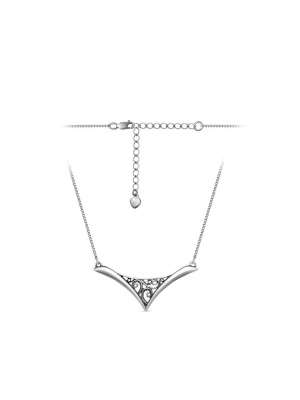 Колье серебро 925 пробы, покрытие - оксидирование, без вставок