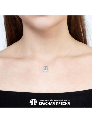 Подвеска серебро 925 пробы, покрытие - платинирование, без вставок