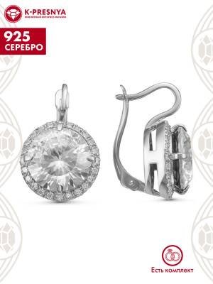 Серьги серебро 925 пробы, покрытие - оксидирование
