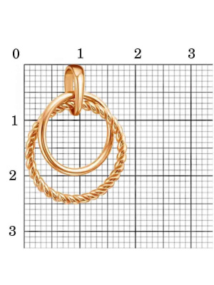 Подвеска серебро 925 пробы, покрытие - золочение, без вставок