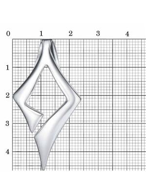 Подвеска бижутерия, покрытие - платинирование, без вставок