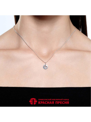 Подвеска "дева" серебро 925 пробы, покрытие - платинирование, без вставок
