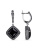 Серьги бижутерия, покрытие - серебрение с оксидированием, вставка - искусственный агат черный Серьги бижутерия, покрытие - серебрение с оксидированием, вставка - искусственный агат черный