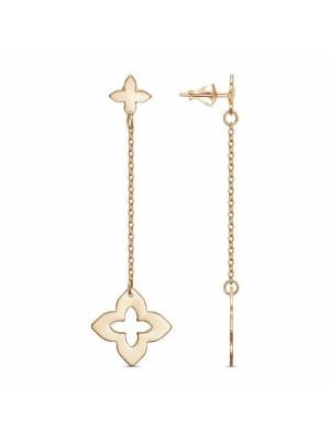 Серьги бижутерия, покрытие - золочение, без вставок