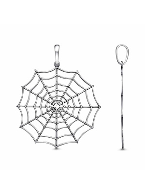 Подвеска серебро 925 пробы, покрытие - оксидирование, без вставок