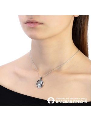 Подвеска "дева" серебро 925 пробы, покрытие - оксидирование, без вставок