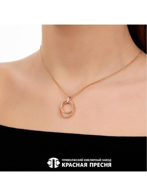 Подвеска серебро 925 пробы, покрытие - золочение, без вставок