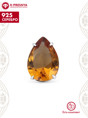 Подвеска серебро 925 пробы, покрытие - оксидирование, вставка - искусственный султанит