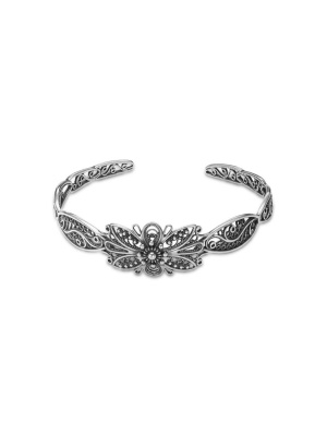 Браслет серебро 925 пробы, покрытие - оксидирование, без вставок