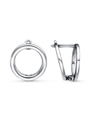 Серьги бижутерия, покрытие - серебрение с оксидированием, без вставок