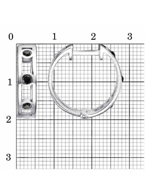 Серьги бижутерия, покрытие - платинирование, вставка - стекло ювелирное preciosa