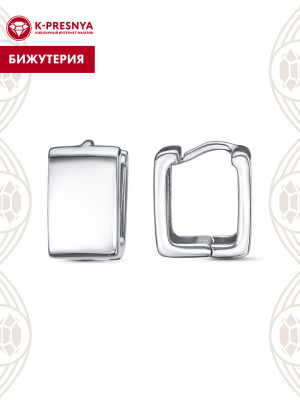 Серьги бижутерия, покрытие - серебрение с оксидированием, без вставок