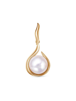 Подвеска бижутерия, покрытие - золочение, вставка - имитация жемчуга