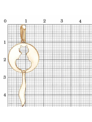 Подвеска бижутерия, покрытие - золочение, без вставок