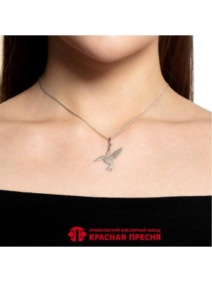 Подвеска серебро 925 пробы, покрытие - платинирование, без вставок