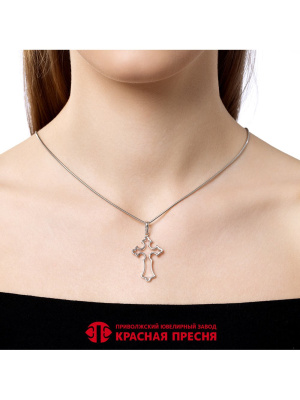 Подвеска бижутерия, покрытие - платинирование, без вставок