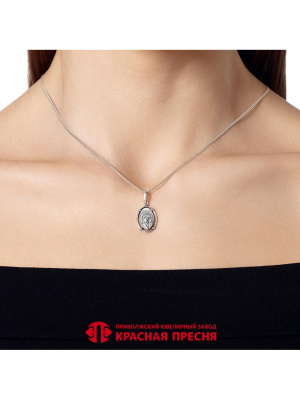 Подвеска "казанская божия матерь" серебро 925 пробы, покрытие - оксидирование, без вставок