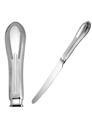 Нож десертный "ампир" серебро 925 пробы, без покрытия, без вставок