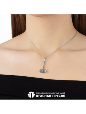 Подвеска серебро 925 пробы, покрытие - оксидирование, без вставок