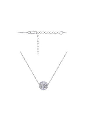 Колье бижутерия, покрытие - серебрение, вставка - стекло ювелирное