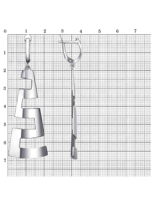 Серьги бижутерия, покрытие - платинирование, без вставок