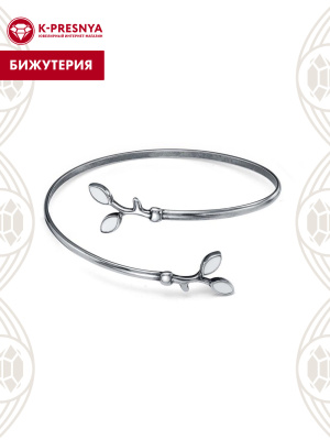 Браслет бижутерия, покрытие - серебрение с оксидированием, отделка - эмаль, без вставок