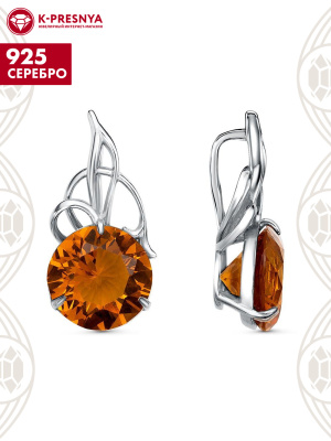 Подвеска серебро 925 пробы, покрытие - родирование, вставка - стекло ювелирное собственной огранки