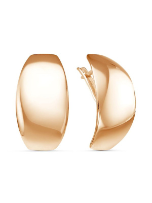 Серьги бижутерия, покрытие - золочение, без вставок