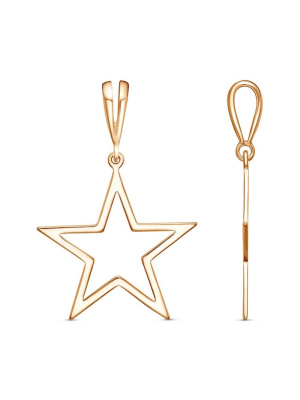 Подвеска серебро 925 пробы, покрытие - золочение, без вставок