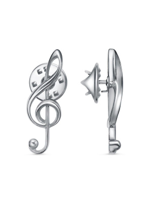 Брошь бижутерия, покрытие - платинирование, без вставок